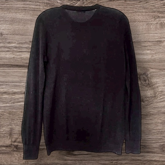 Magaschoni Black & Silver Sequin Wool-Silk Sweater — Size M - Picture 3 of 5